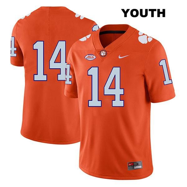Youth Clemson Tigers #14 Denzel Johnson Stitched Orange Legend Authentic Nike No Name NCAA College Football Jersey IIM0246TJ